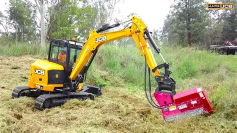 mini excavator mulcher for rent